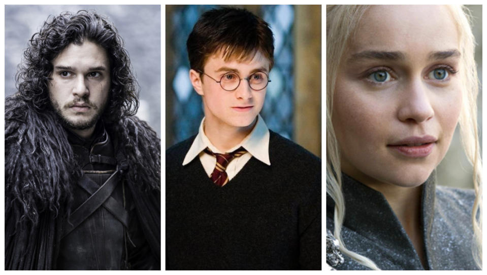 Kit Harington, Daniel Radcliffe e Emilia Clarke: muito mais baixos do que parecem em cena (reprodu&#xe7;&#xe3;o)