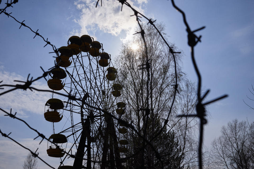 A view shows the amusement park in the Pripyat, near the Chernobyl nuclear power plant in the Exclusion Zone, Ukraine. (Photo: Vitaliy Holovin/Corbis via Getty images)