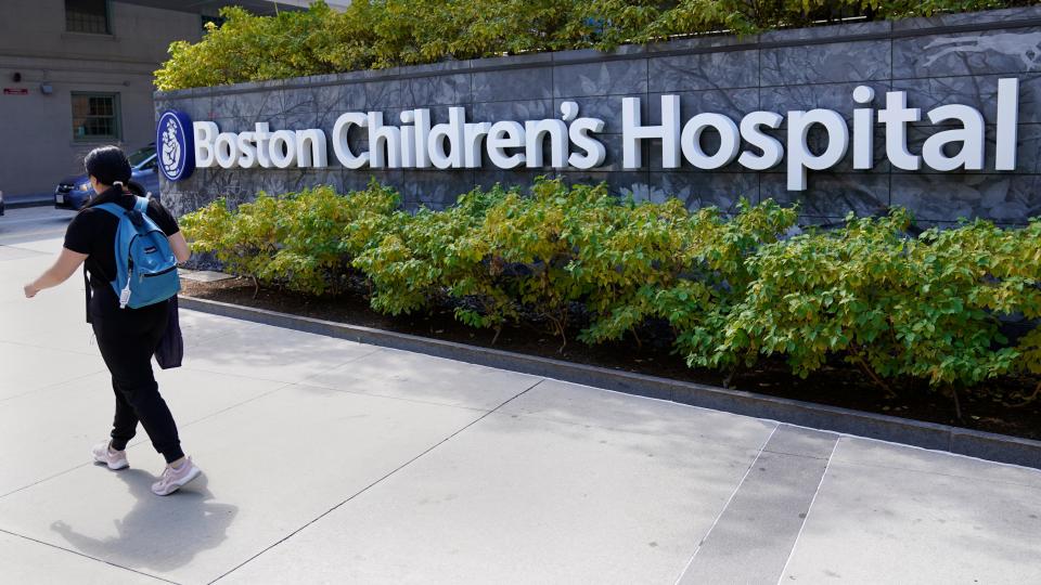 A sign outside the Boston Children's Hospital, Thursday, Aug. 18, 2022.