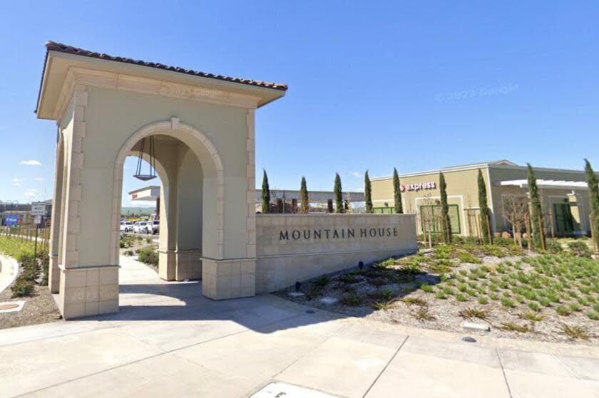 The corner of Mountain House Parkway and Byron Road, in the community of Mountain House, Tracy, CA.