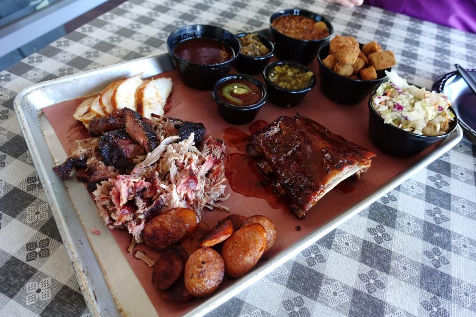 A selection of barbecue and sides at Danky's Bar-B-Q in Phoenix.