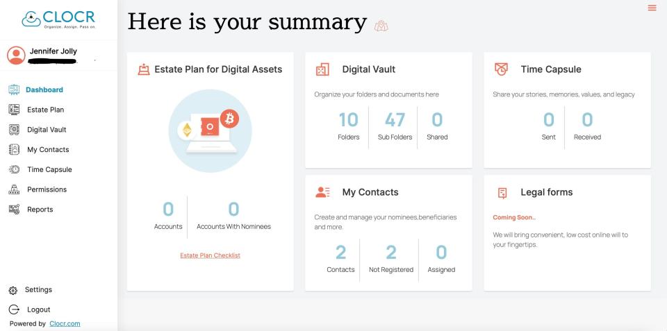 Once you sign up with Clocr and create a login, it guides you through what types of documents to include based on your particular needs, like which documents you should gather if you have minor children.