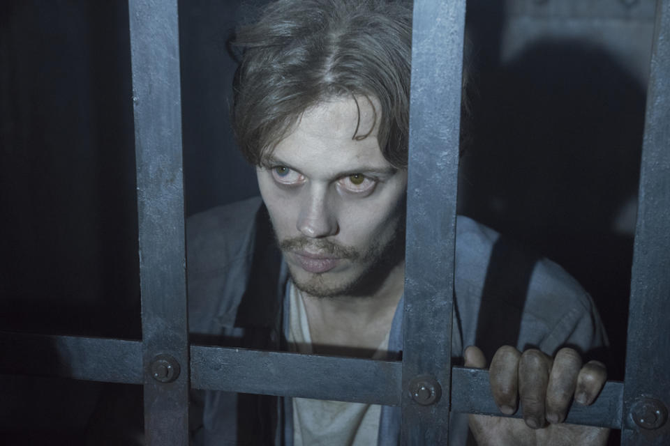 Castle Rock --"Severance" - Episode 101 -- Henry Deaver, a death-row attorney, confronts his dark past when an anonymous call lures him back to his hometown of Castle Rock, Maine. Bill Skarsgard, shown. (Photo by: Patrick Harbron/Hulu)
