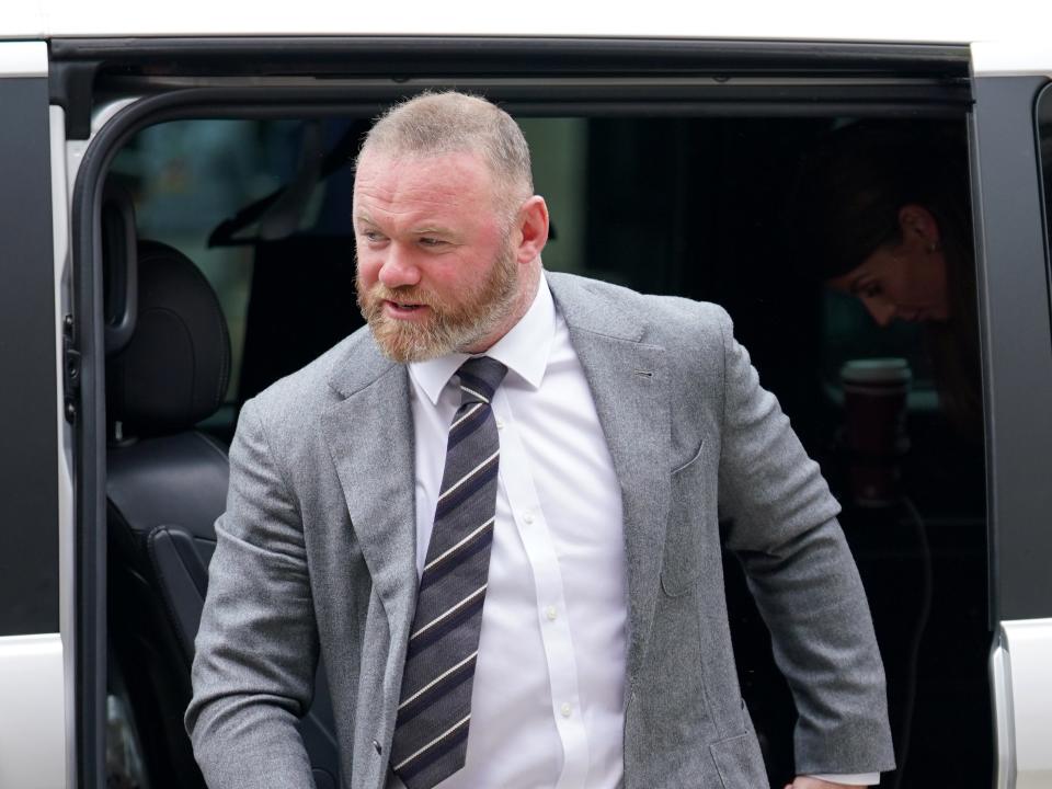 Wayne Rooney arrives at the Royal Courts Of Justice (PA)