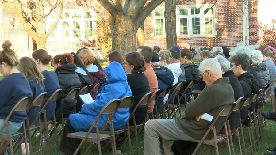 Peace protest held at Bethel College on April 3, 2024 (KSN Photo)