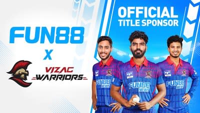 Fun88 Announces Title Sponsorship of Vizag Warriors for the Andhra Premier League (PRNewsfoto/Fun88)