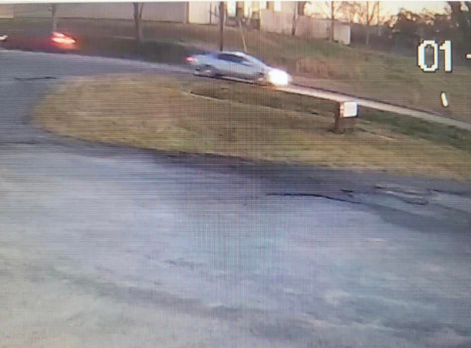 Video surveillance shows the silver Acura that police say hit and killed Dot Hyde on January 20. Police are still seeking the driver who did not stop.