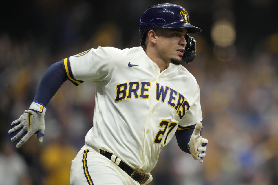 密爾瓦基釀酒人Willy Adames 。（Photo by Patrick McDermott/Getty Images）