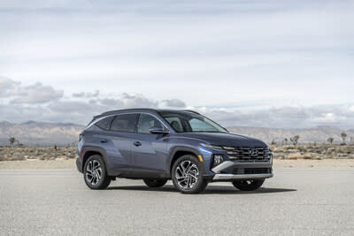 The 2025 Tucson SUV is photographed in California City, Calif., on Feb. 22, 2024.