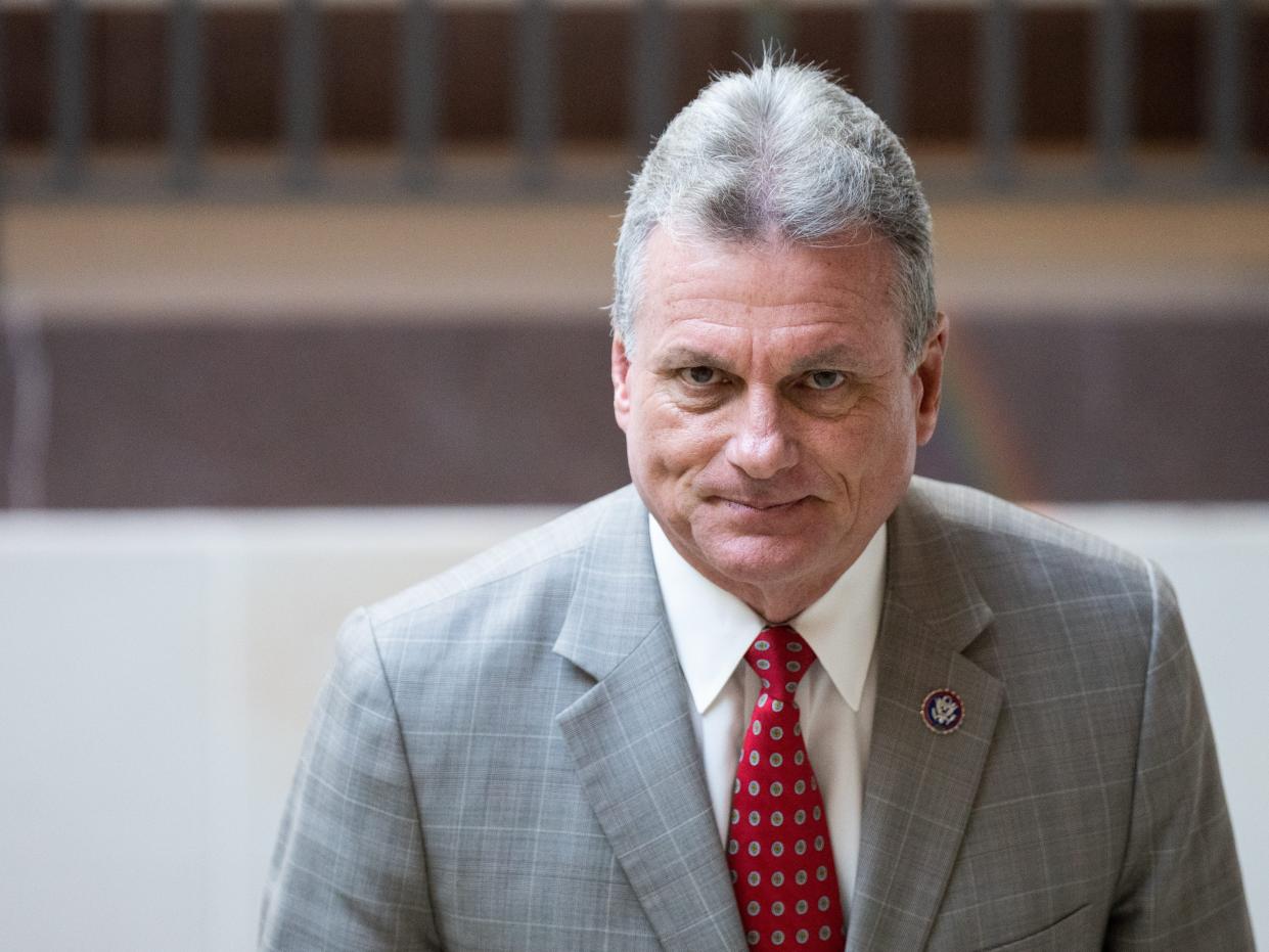 Rep. Buddy Carter, R-Ga., leaves the House Republicans caucus meeting in the Capitol on Tuesday, December 13, 2022.