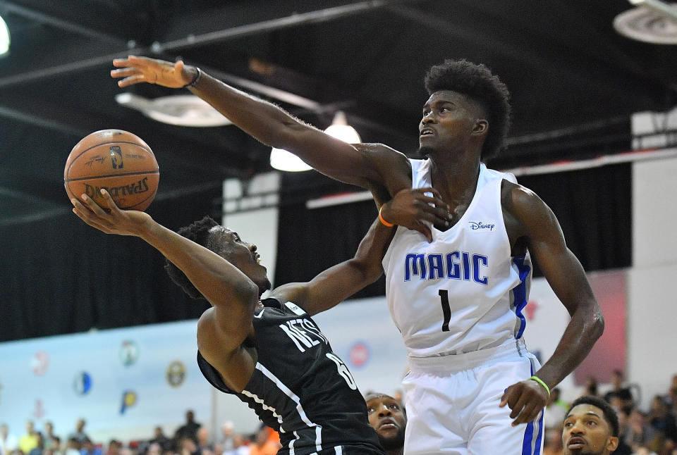 Jonathan Isaac could be a heck of a defensive sleeper in Yahoo Fantasy this season. (Photo by Sam Wasson/Getty Images)