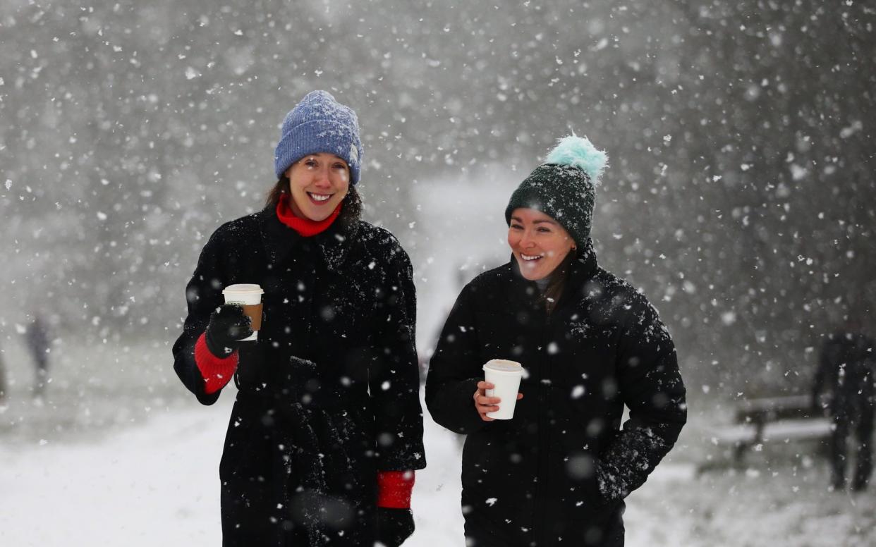 Walking through the snow can improve your wellbeing, scientists claim - Hollie Adams/Getty Images Europe