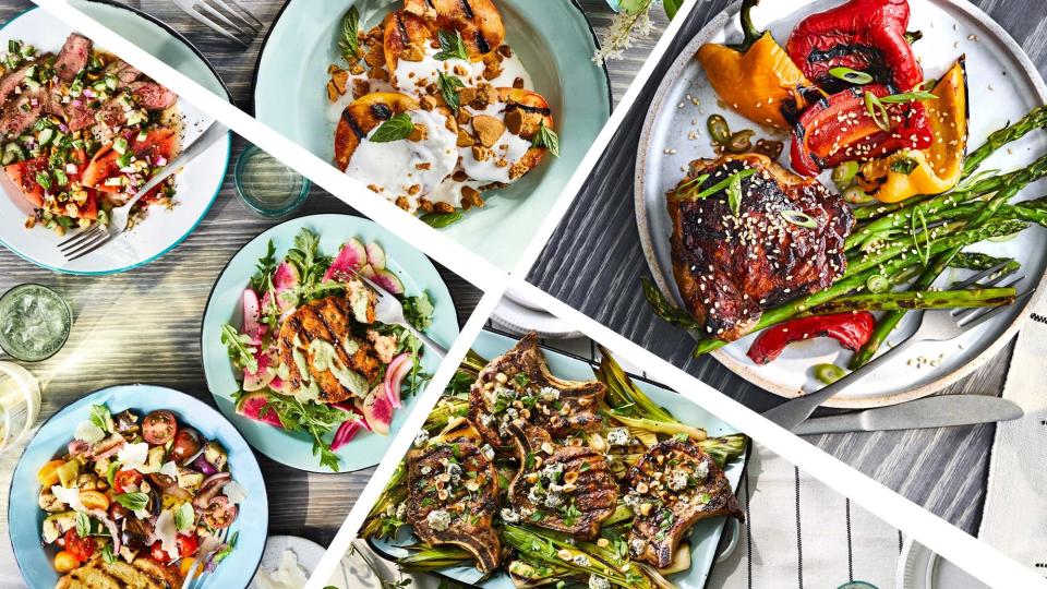 <p>Bored with basic grilled chicken? Load up the barbie with fast, healthy, and creative options for grilling shrimp, skirt steak, pork, chicken, fresh vegetables, and tofu. These recipes are easy-to-make and packed with flavor, making them great options for a summer barbecue.</p>