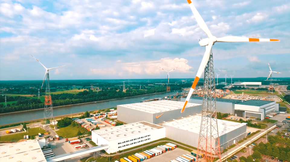 Renewable energy at a Nike facility. - Credit: Courtesy Nike