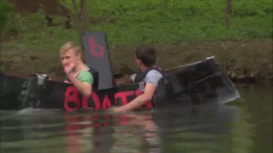 Cardboard boat regatta brings together engineering and outdoors