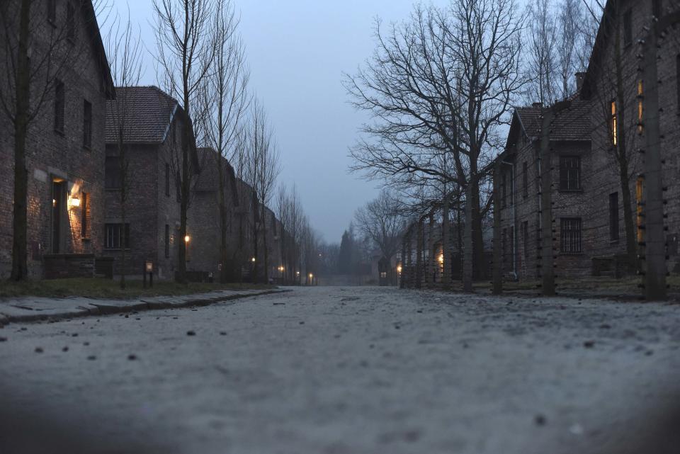 General view of former German Nazi concentration and extermination camp Auschwitz in Oswiecim