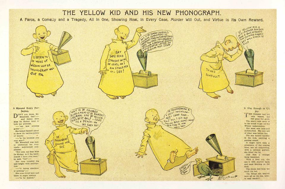 This Yellow Kid cartoon by R.F. Outcault from 1896 is considered the first ever comic strip.