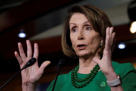 U.S. House Democratic Leader Nancy Pelosi (D-CA) speaks during a news conference on Capitol Hill in Washington, U.S., December 6, 2018. REUTERS/Yuri Gripas