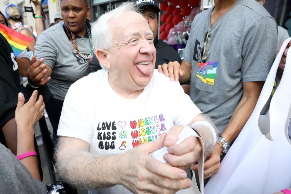 Leslie Jordan hands out Pride swag as he joins Nordstrom to celebrate NYC Pride on June 27, 2021 in New York City. 