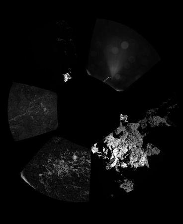 A panoramic image of the surface of Comet 67P/Churyumov–Gerasimenko, captured by Rosetta’s lander Philae's CIVA-P imaging system, is seen in this European Space Agency (ESA) handout image released November 13, 2014. REUTERS/ESA/Rosetta/Philae/CIVA/Handout via Reuters