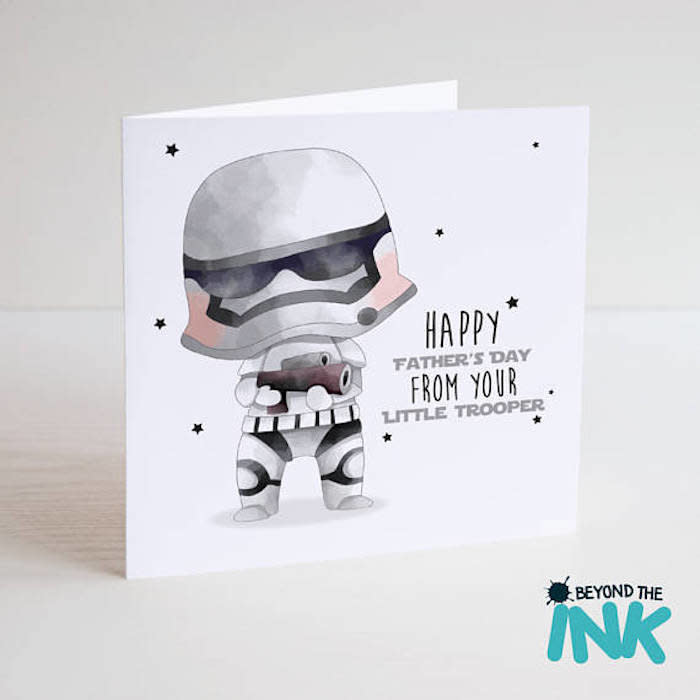 $3.85, Beyond the Ink UK. <a href="https://www.etsy.com/listing/530201909/star-wars-fathers-day-card-stormtrooper" target="_blank">Buy here</a>.