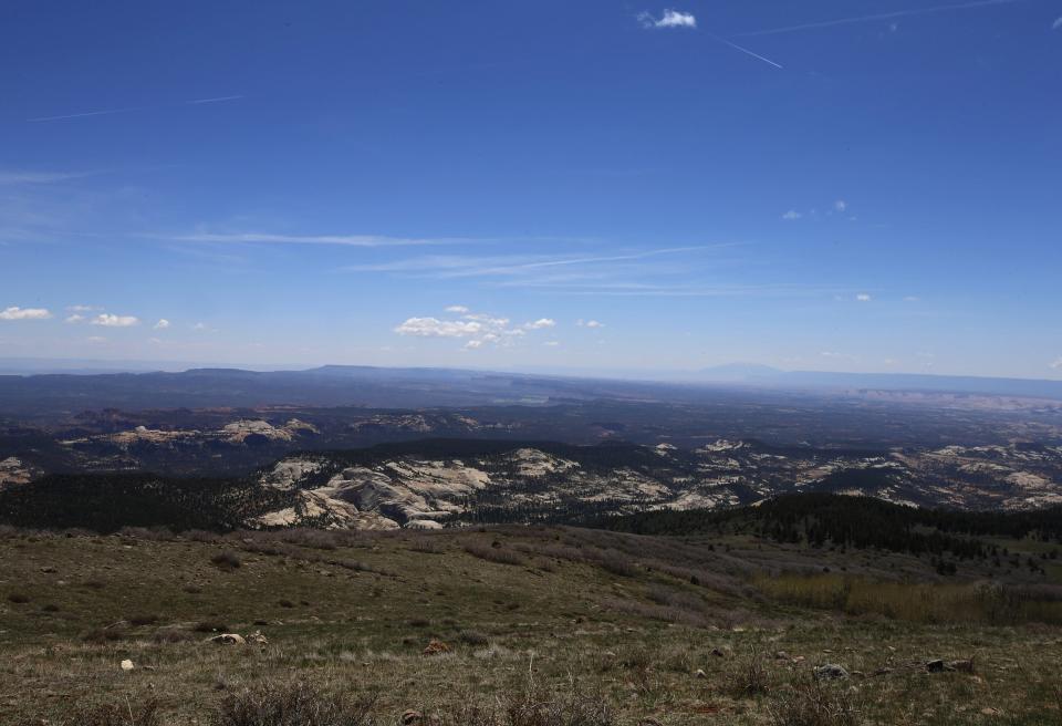 A view of the Grand Staircase-Escalante National Monument from the north end looking south outside Boulder, Utah, on May 11, 2017.