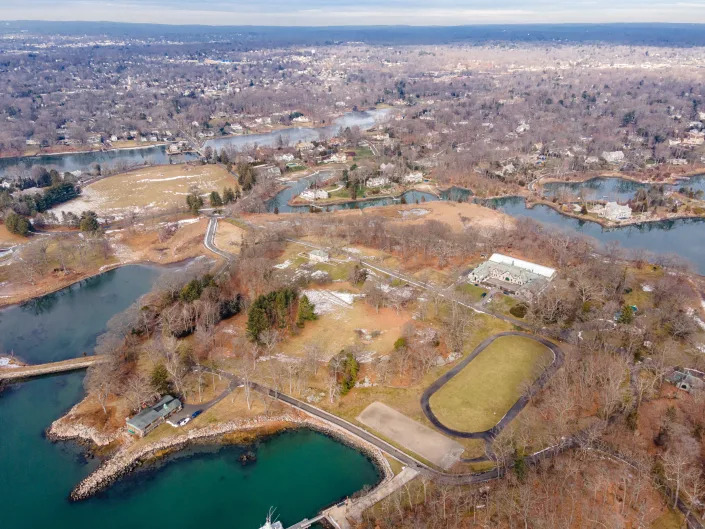 Great Island, a 60-acre estate on the Long Island Sound in Darien, Connecticut.