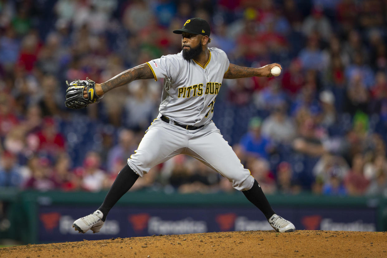 Felipe Vazquez has been arrested on computer pornography charges that involve a child. (Photo by Mitchell Leff/Getty Images)