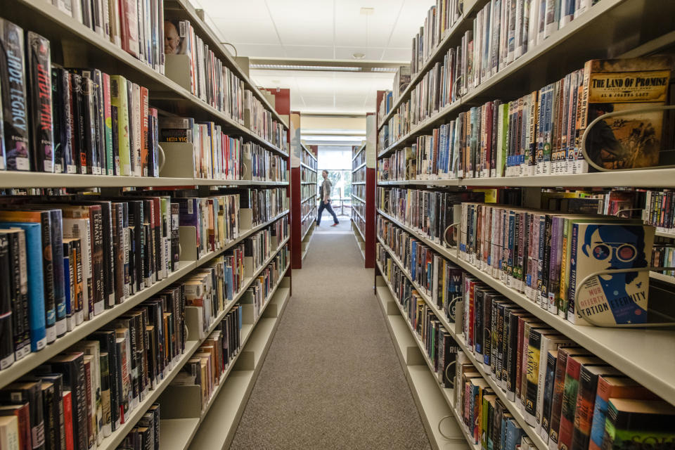 The Saline County Library in Benton, Ark., on May 25, 2023. (Brandon Dill for NBC News)