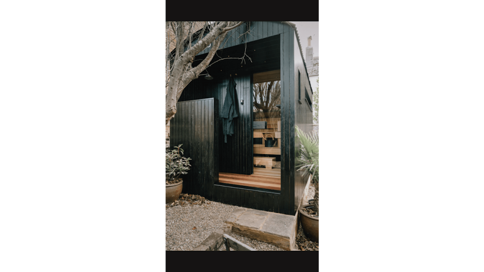 A sauna in the garden