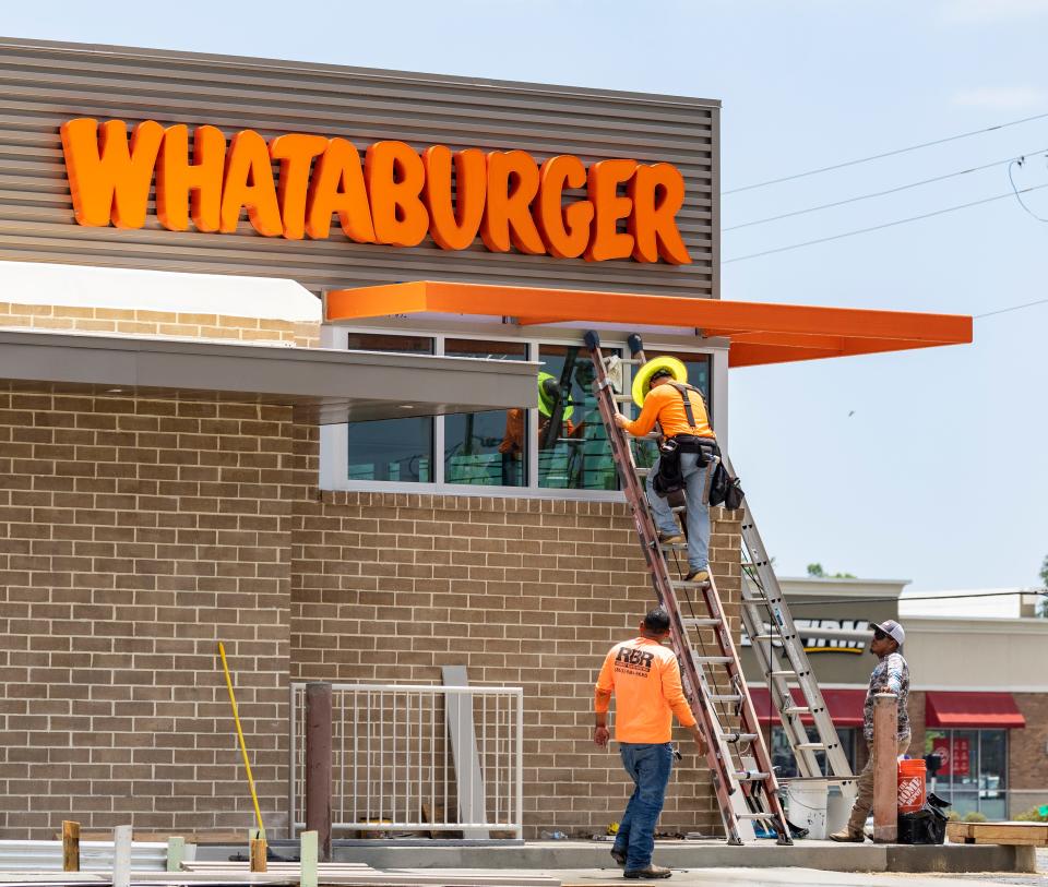 A new Whataburger restaurant is one of three named restaurants nearing completion in Callaway and scheduled to be open soon. 