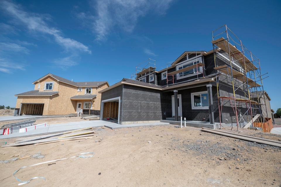 Homes are under construction in the Sawyer Ridge neighborhood on Pueblo’s North Side.