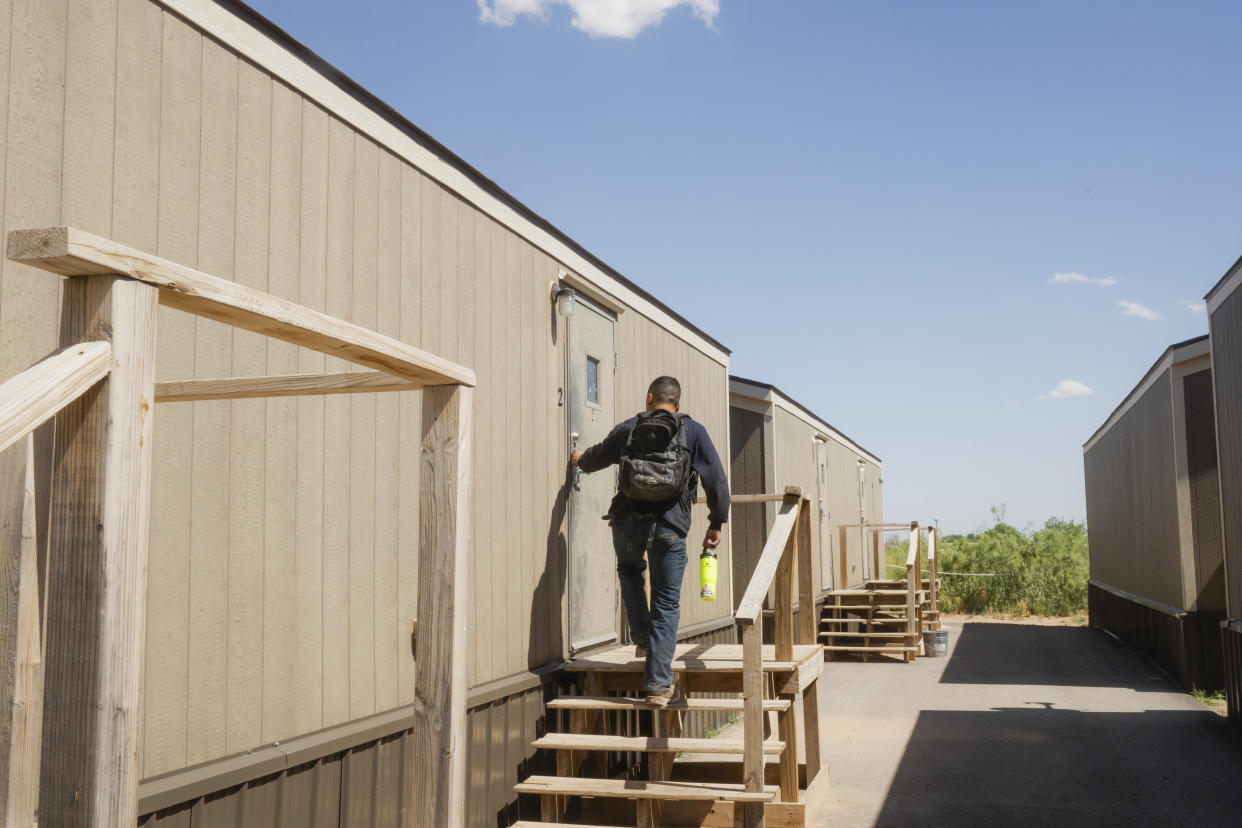 A man camp operated by Crew Support Services, which has a dozen mobile-home complexes through the Permian Basin, in Midland, Texas, July 3, 2024. (Desiree Rios/The New York Times)