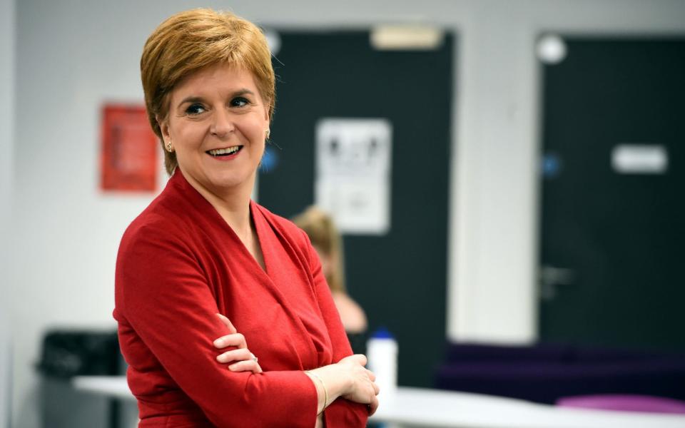 Nicola Sturgeon said she was prepared to issue a 'red card' to Scottish football - Pool/Reuters 