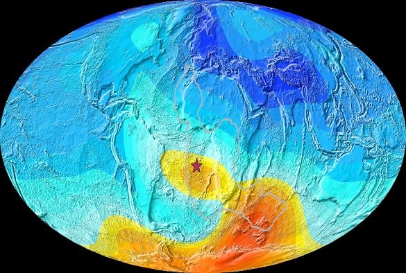 The South Atlantic anomaly is a "weak spot" in Earth's magnetic field (Liverpool) 