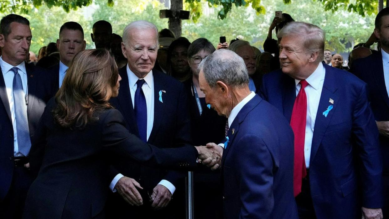 PHOTO: Remembrance ceremony on the 23rd anniversary of the September 11 terror attack on the World Trade Center at Ground Zero, in New York City on September 11, 2024. (Adam Gray/AFP via Getty Images)