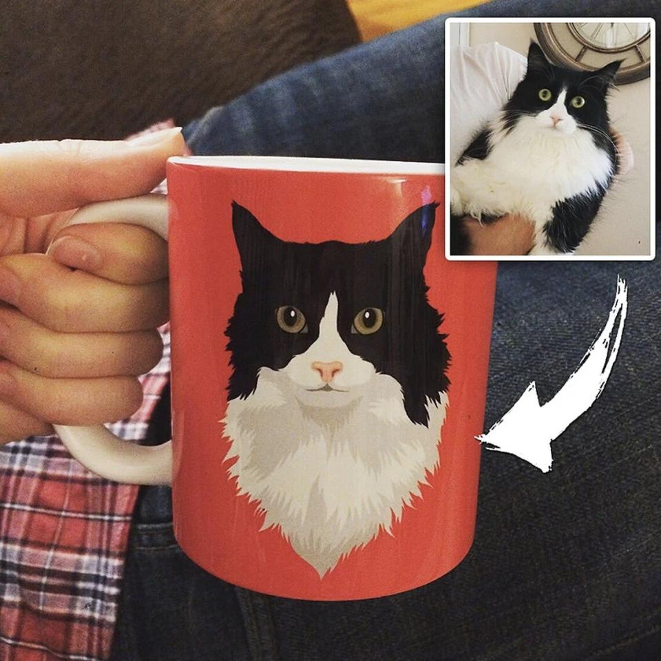 Photo of a Custom Cat Coffee Mug