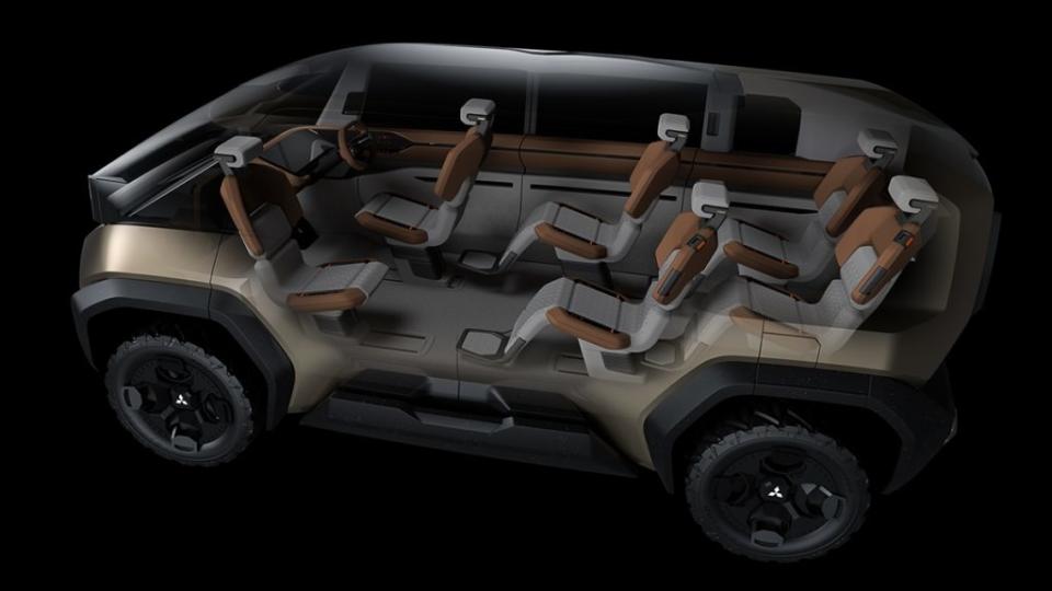 D:X Concept概念車上的三排六人座設定可望延續至量產車型上。(圖片來源/ Mitsubishi)
