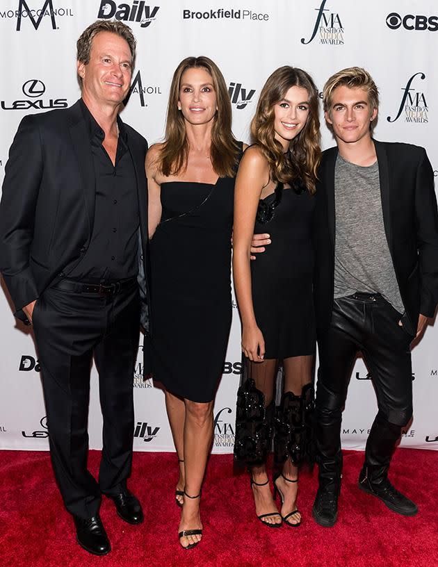 Kaia with her family. Photo: Getty Images.