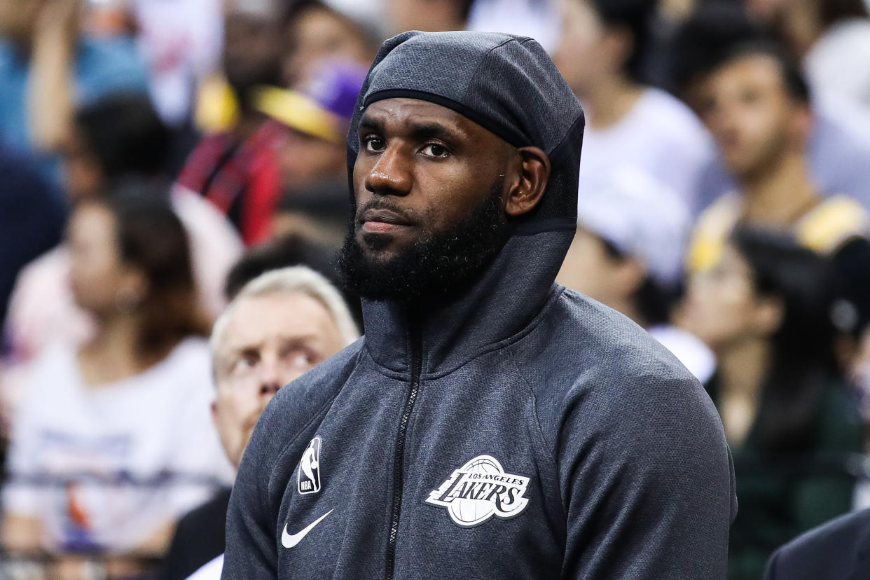 LeBron James spoke on the NBA's China controversy, echoing the sentiments of his colleagues while criticizing Daryl Morey. (Getty)