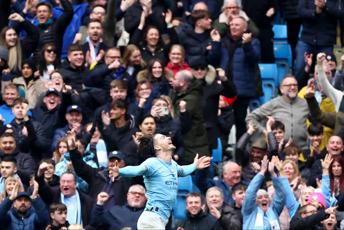 Star of the show: Jack Grealish  (REUTERS)