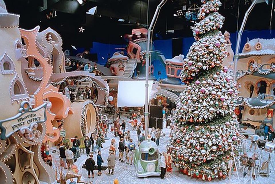 A behind-the-scenes look at Whoville on a soundstage in Southern California, as imagined and manged by production designer Michael Corinbluth. (courtesy Michael Corinbluth) 