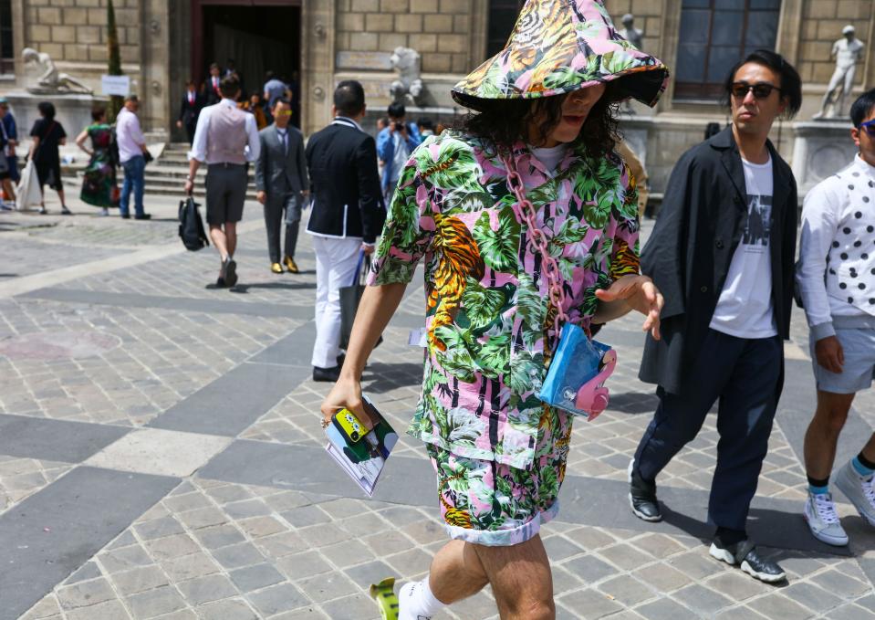 <h1 class="title">Yu Masui with a Mary Katrantzou bag</h1><cite class="credit">Photographed by Phil Oh</cite>