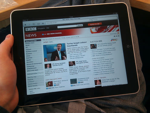 <span class="caption">The BBC is the most popular source of online news in the UK.</span> <span class="attribution"><span class="source">Byrion Smith via Flickr</span>, <a class="link " href="http://creativecommons.org/licenses/by-sa/4.0/" rel="nofollow noopener" target="_blank" data-ylk="slk:CC BY-SA;elm:context_link;itc:0;sec:content-canvas">CC BY-SA</a></span>