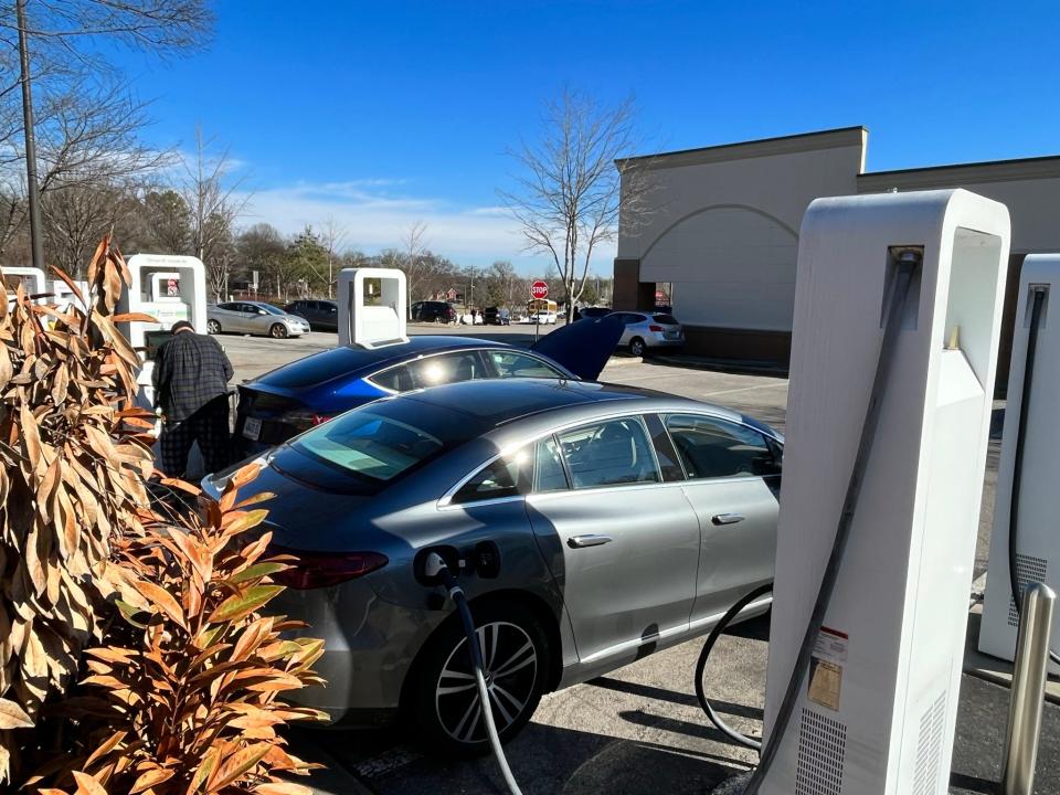 Many charging stations are tucked in out of the way corners.