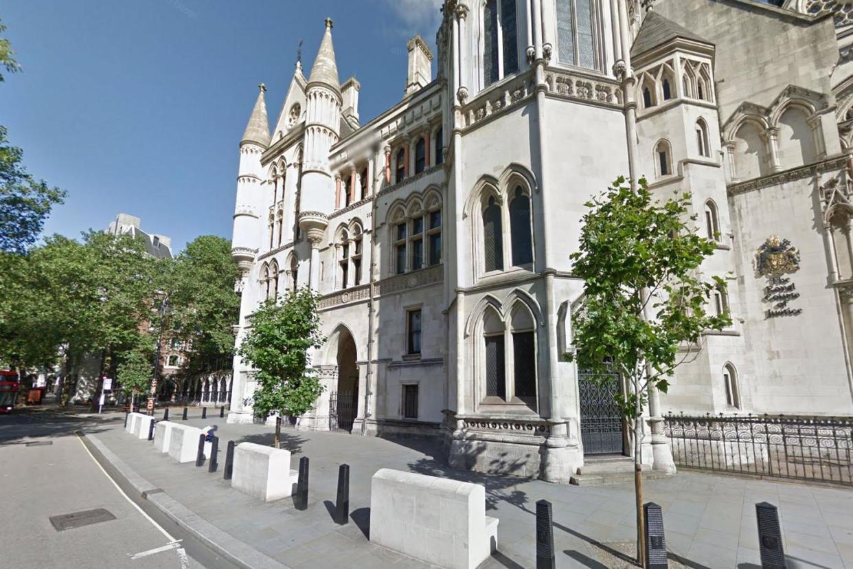 Dispute: The former couple's case is being heard at Central London county court: Google maps
