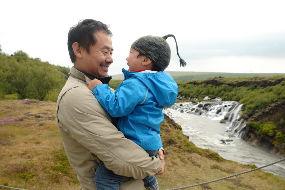 Xiyue Wang with his son Shaofan before he was imprisoned in Iran.&nbsp; (Photo: Hua Qu)