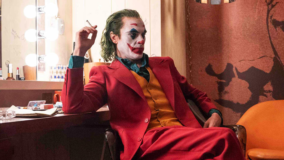 What else is there to say about <em>Joker</em>? Joaquin Phoenix delivers a terrific performance as the Clown Prince of Crime and Todd Phillips makes Gotham probably as grimy as it has ever looked on the big screen. Oscars beckon and, despite what <a href="https://uk.movies.yahoo.com/todd-phillips-joker-sequel-094047006.html" data-ylk="slk:Phillips keeps saying;elm:context_link;itc:0;sec:content-canvas;outcm:mb_qualified_link;_E:mb_qualified_link;ct:story;" class="link  yahoo-link">Phillips keeps saying</a>, a sequel seems like a certainty. (Credit: Warner Bros)