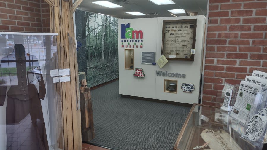 An undated courtesy photo of items on display inside the Rockford Area Museum.