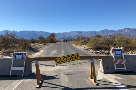 Furnace Creek Campground at Death Valley National Park is closed during the partial U.S. government shutdown, in Death Valley, California, U.S., January 10, 2019. REUTERS/Jane Ross